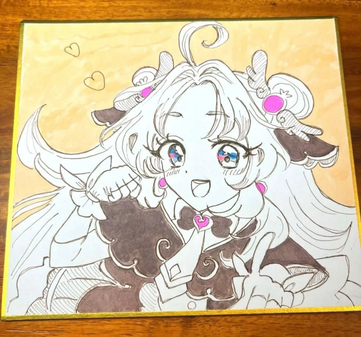 프리큐어 큐어 앤서 손그림 색지