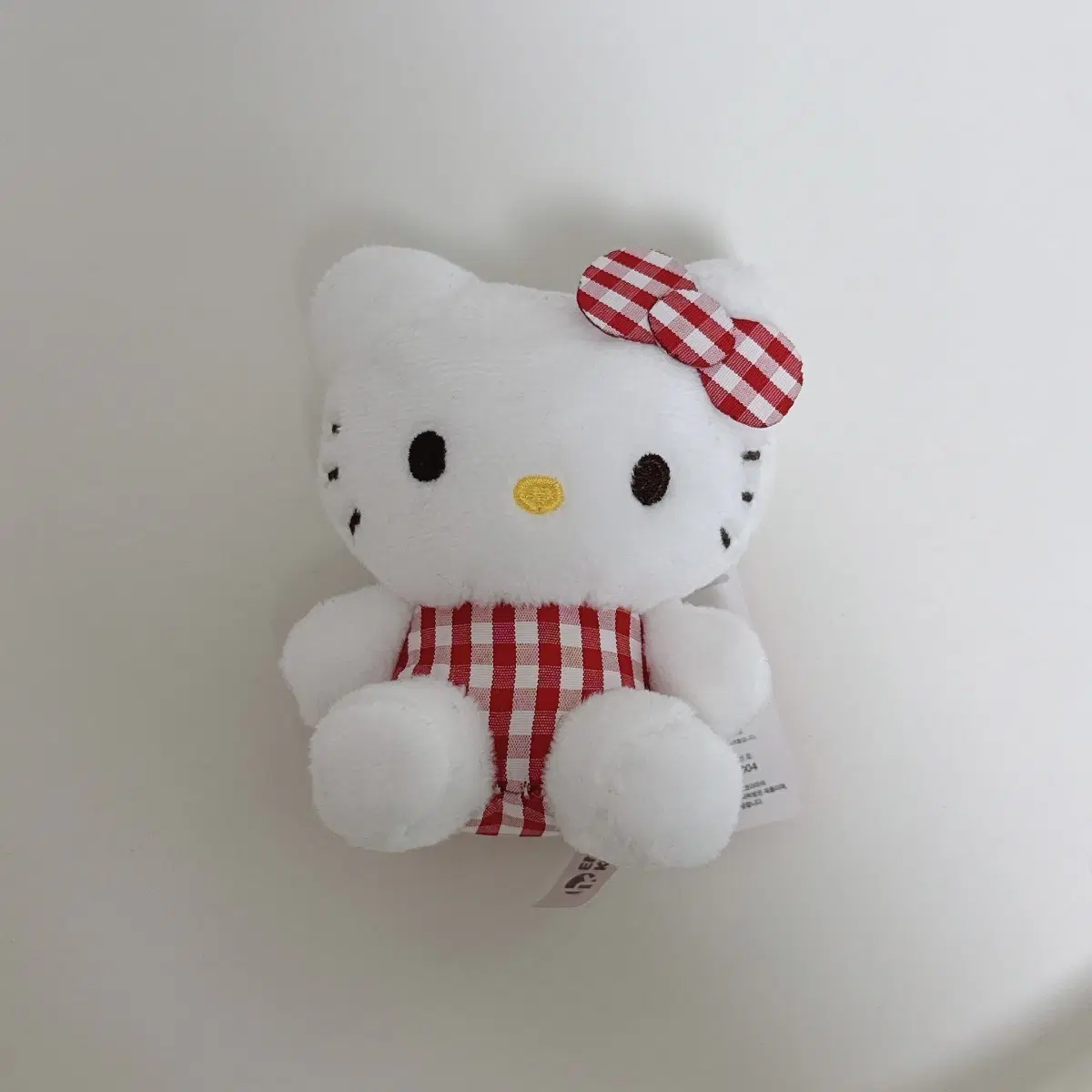 키티 체크 인형 키링