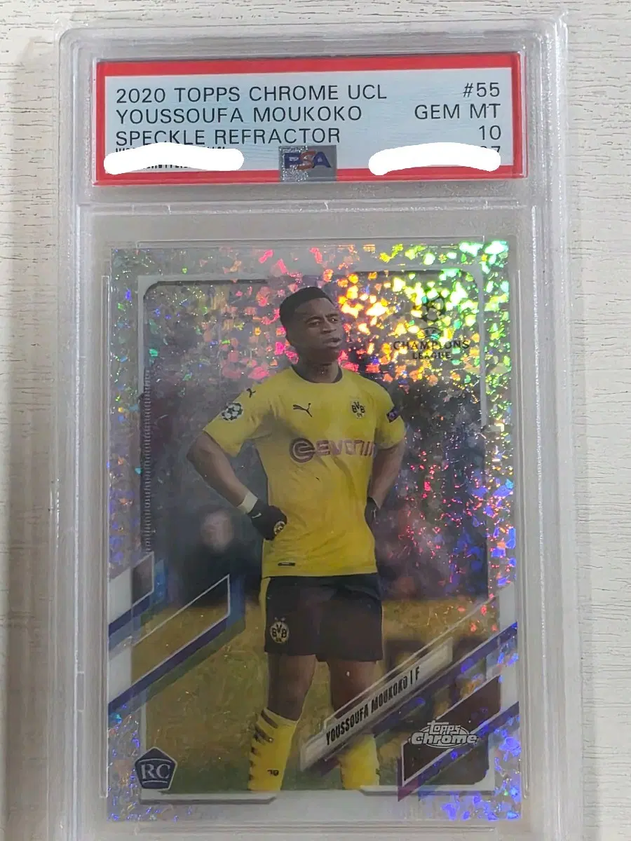 [PSA 10] 2020 탑스 크롬 UCL 유스파 무코코 루키카드 리플렉터