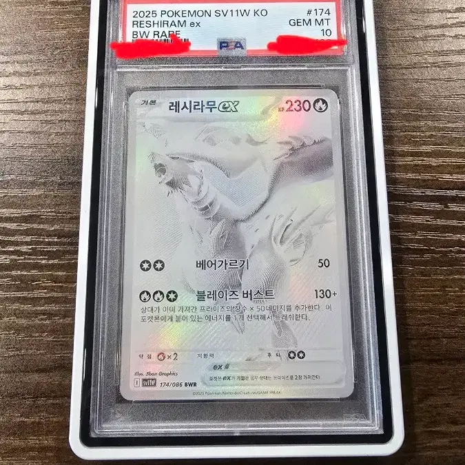 포켓몬카드 레시라무 BWR PSA 10