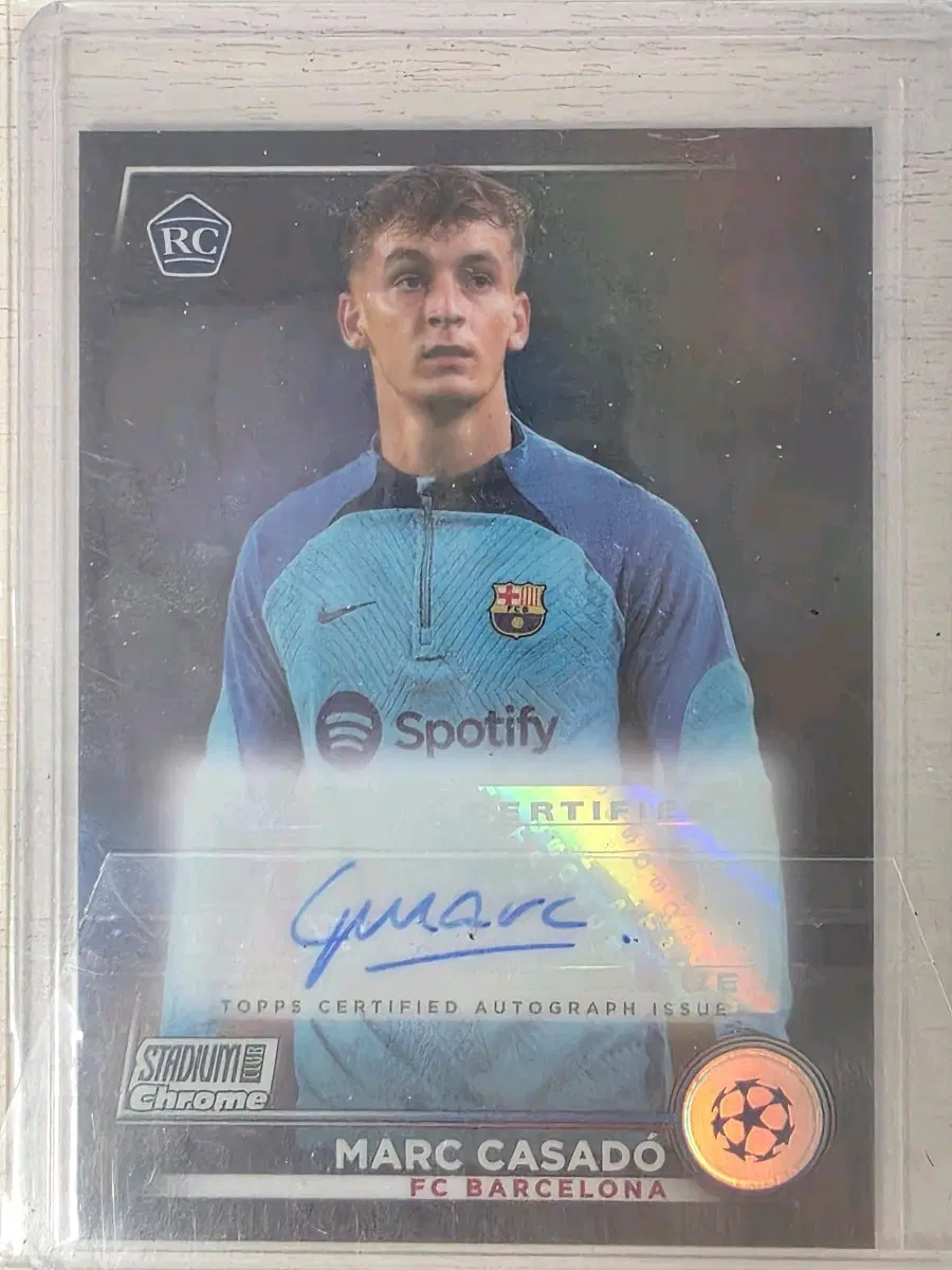 마크 카사도 FC 바르셀로나 Topps Stadium Chrome RC 사인 카드