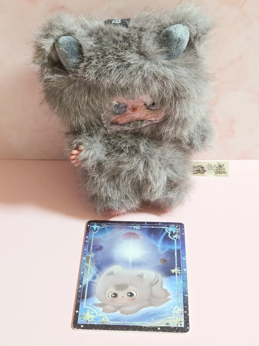 베이비쓰리 와룡룡 그레이 키링