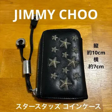 JIMMY CHOO 지미추 스타 스터드 코인 케이스 블랙
