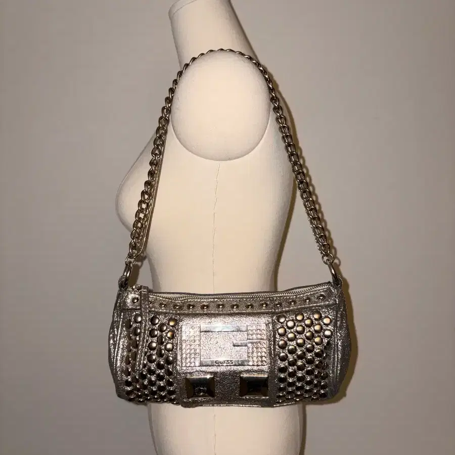 Guess sliver party shoulder bag