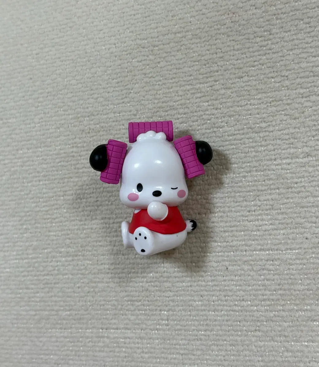 산리오 포차코 쿠루쿠루 돌돌 헤어롤 피규어 가챠