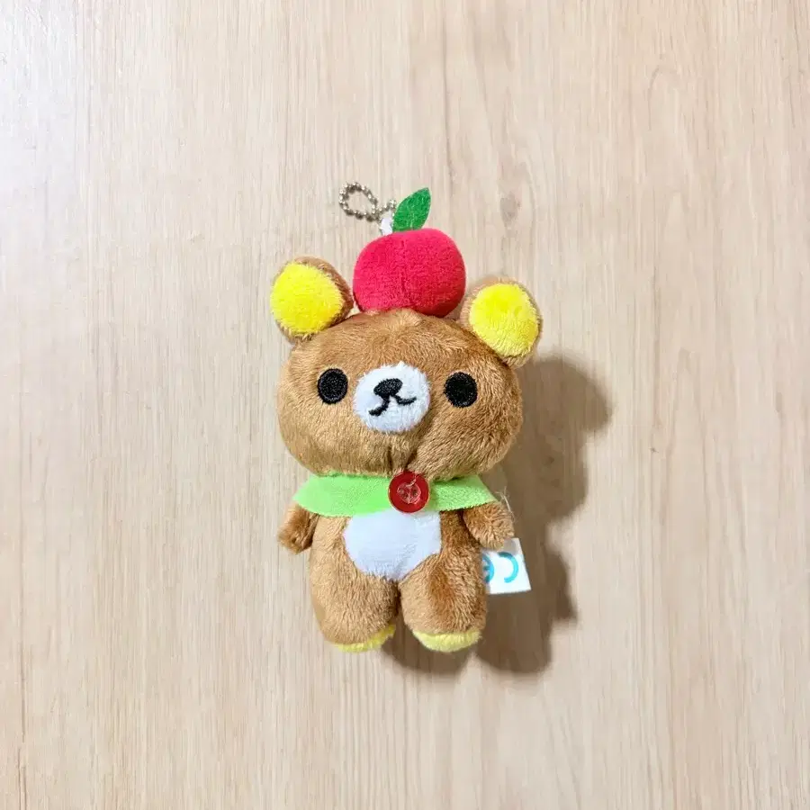 리락쿠마 고전 사과 인형 키링