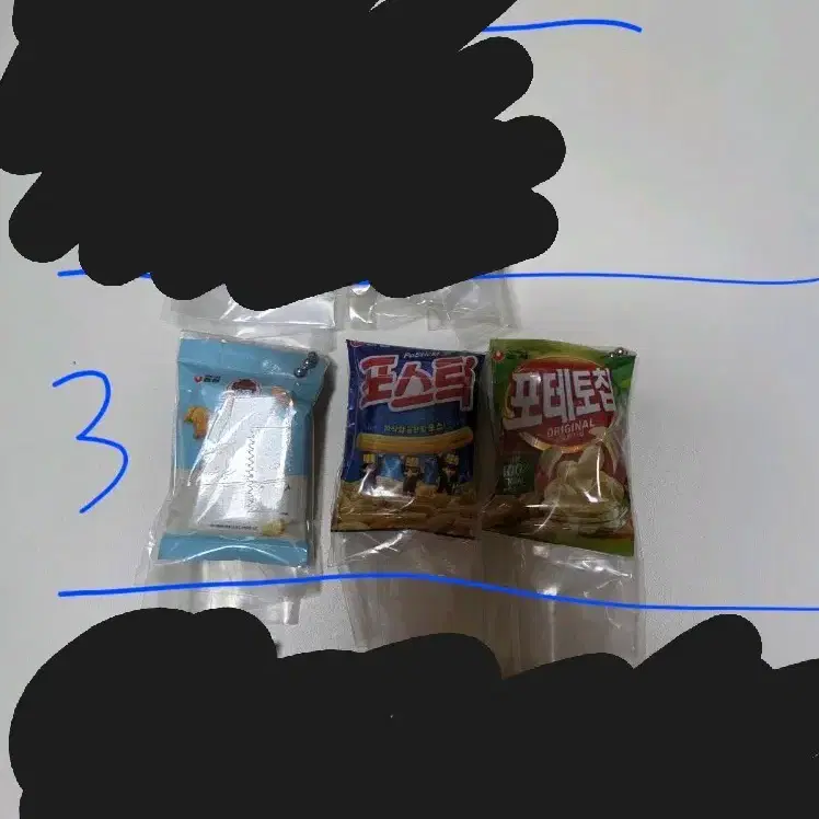 반다이 농심 일본 가챠 포테토칩 소금빵 포스틱 음식