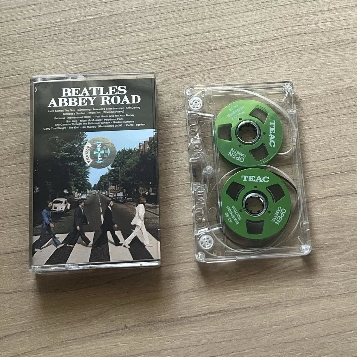 비틀즈 Abbey Road 그린 릴 카세트 테이프