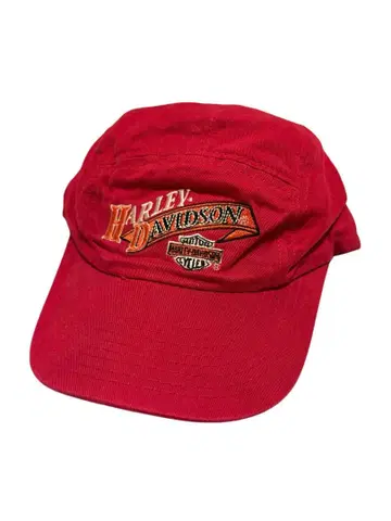 Harley-Davidson 할리 자수 캡 빨간색 아메카지 바이크