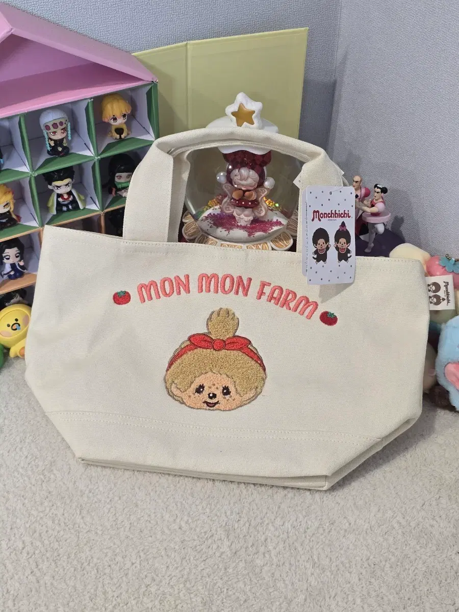 몬치치 몽몽팜 손가방 베이지(정품)