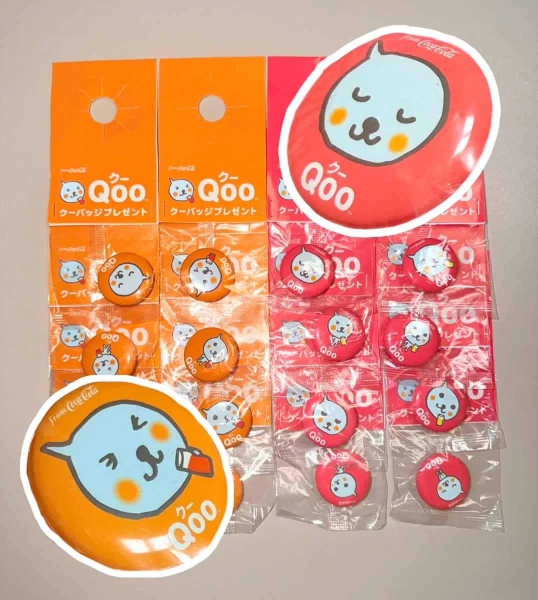 일본 고전 쿠우 Qoo 콩뱃지 16종 중 택 1 캔뱃지