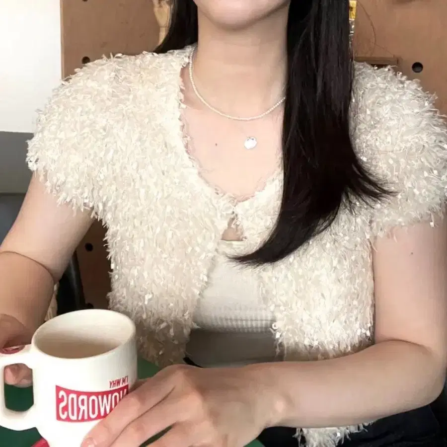 마가린핑거스 플러피 가디건 크림