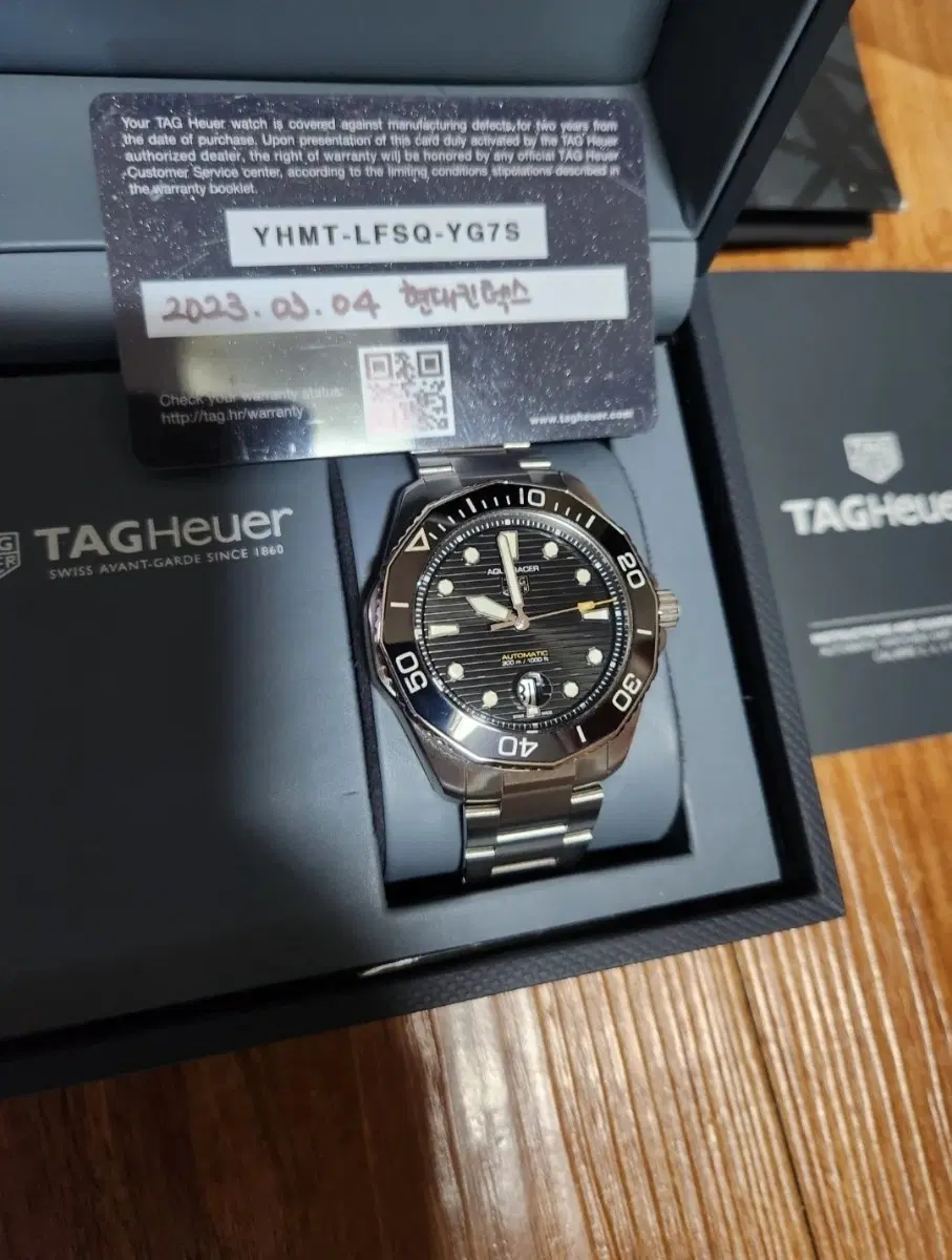 (신형)태그호이어 아쿠아레이서 43mm 오토매틱 시계싸게팝니다