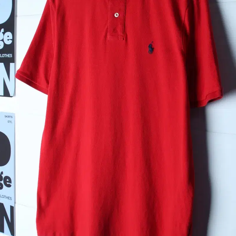 (L-XL) 폴로 랄프로렌 반팔 카라 티셔츠 USA 레드-H36977