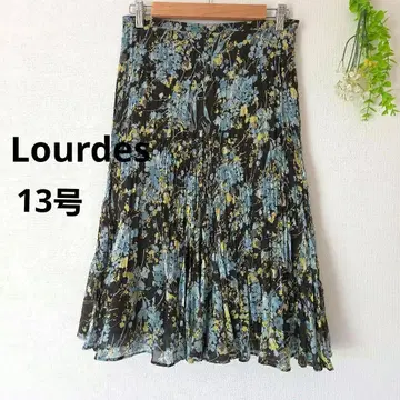 [새상품급] Lourdes 루르드 13호 꽃무늬 플레어 스커트