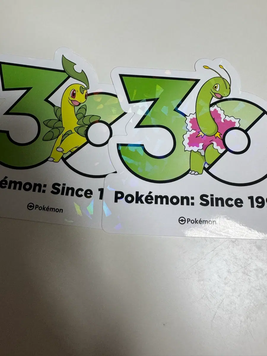 포켓몬 30주년 로고 스티커 베이리프 메가니움 세트