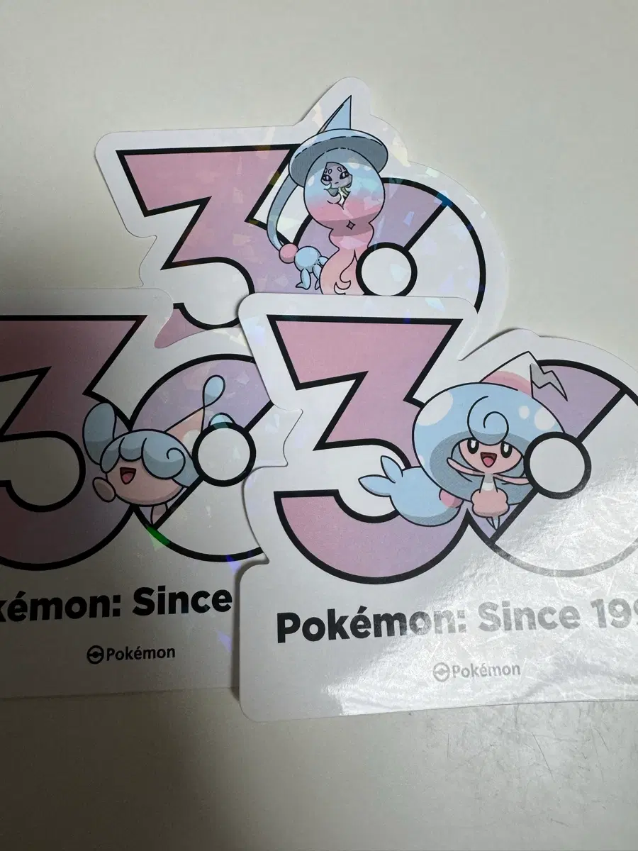 포켓몬 30주년 로고 스티커 손지브림 몸지브림 브리무음 세트