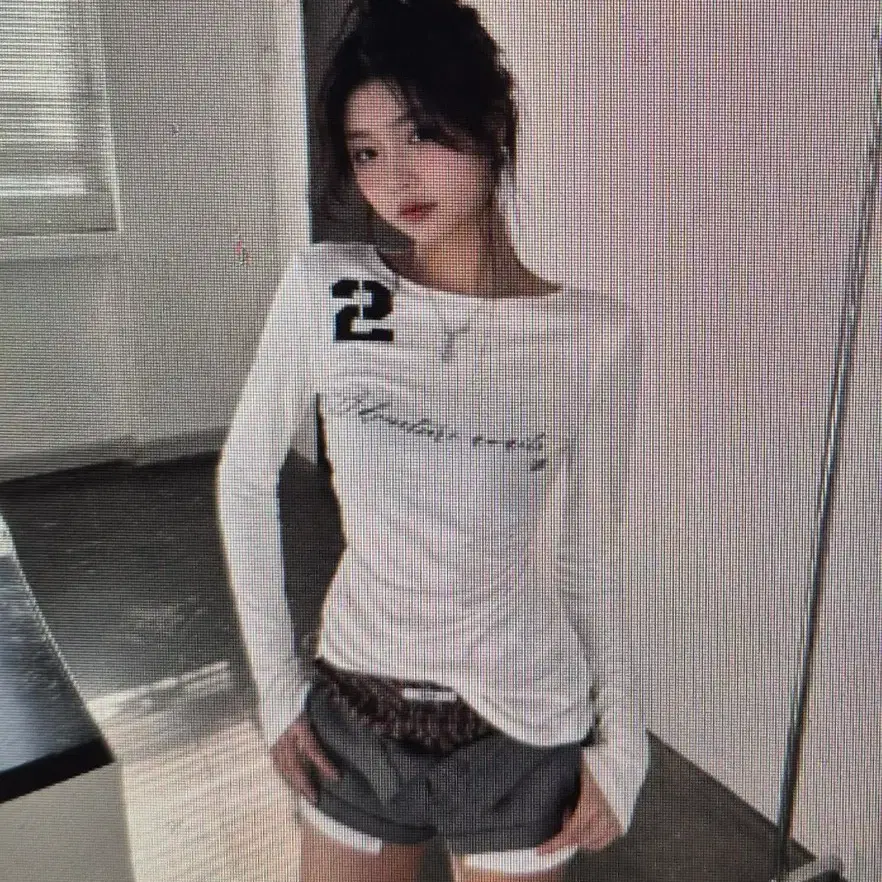 (해외배송)화이트 롱슬리브 긴팔티