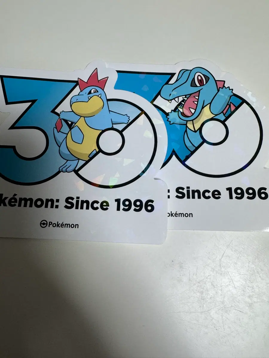 포켓몬 30주년 로고 스티커 리아코 엘리게이 세트