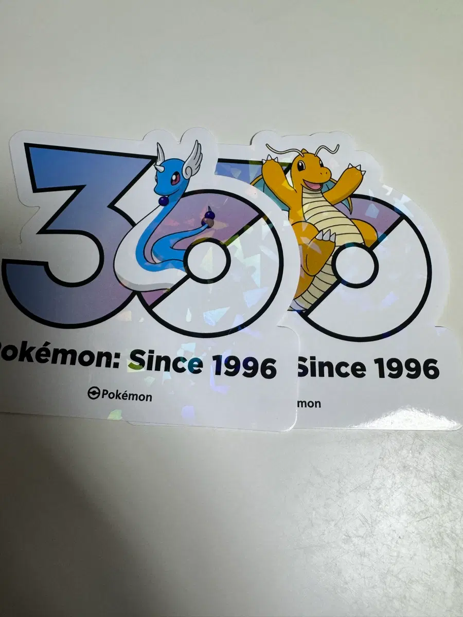 포켓몬 30주년 로고 스티커 신뇽 망나뇽 세트