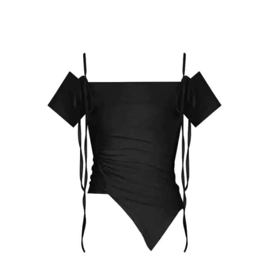 클리시어 오프숄더 Larabelle ribbon top Black 쓰리타임즈페인오어플레져