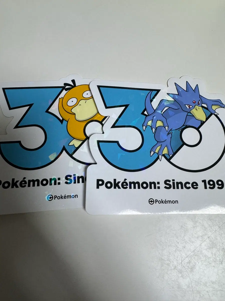포켓몬 30주년 로고 스티커 고라파덕 골덕 세트