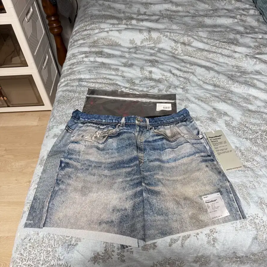 새티스파이 디지털 데님 쇼츠 인디고 XL