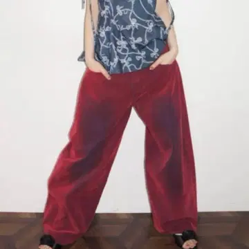 musubore musubore flocky wide denim PT