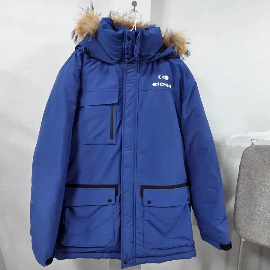 아이더 패딩 블루 후드 퍼 탈부착 가능 창10