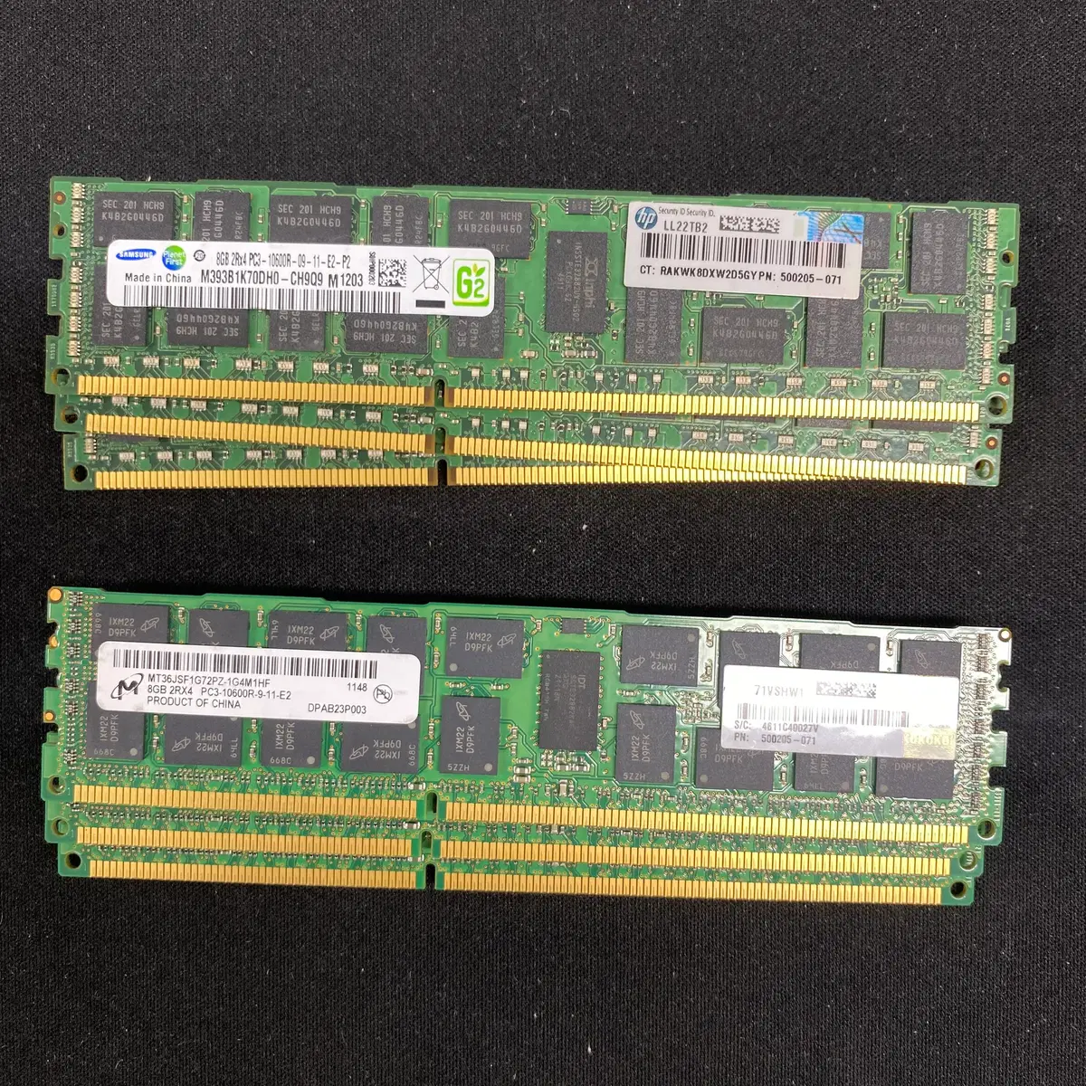 삼성/마이크론 DDR3 8GB PC3-10600R ECC REG 서버램 6개 48GB