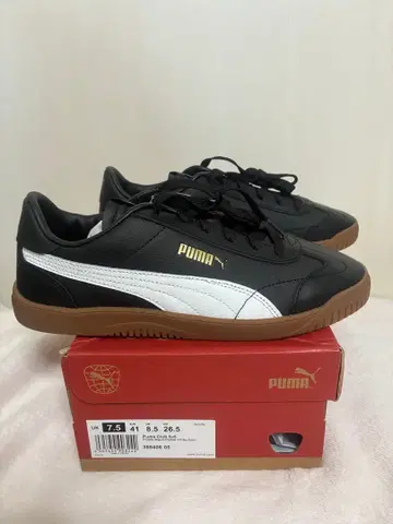 [ 미사용 새상품 ] 푸마 클럽 5V5 26.5cm 스니커즈 블랙
