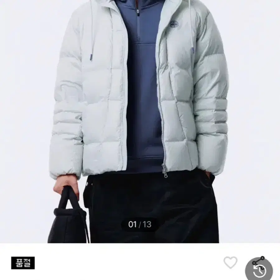 팬암 패딩) 비아 윙스 블럭 다운 라이트그레이 (L)