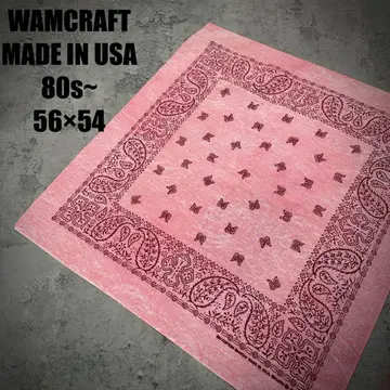 80s~ [ WAMCRAFT ] 와무크라프트 ( 56 x 54 ) USA 반다나*페이즐리