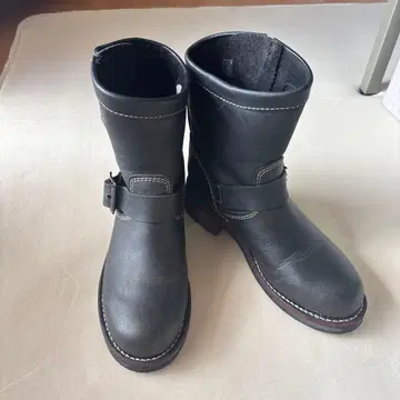 새상품급 시에라 디자인 엔지니어 부츠 천연 가죽 블랙 23cm 바이커