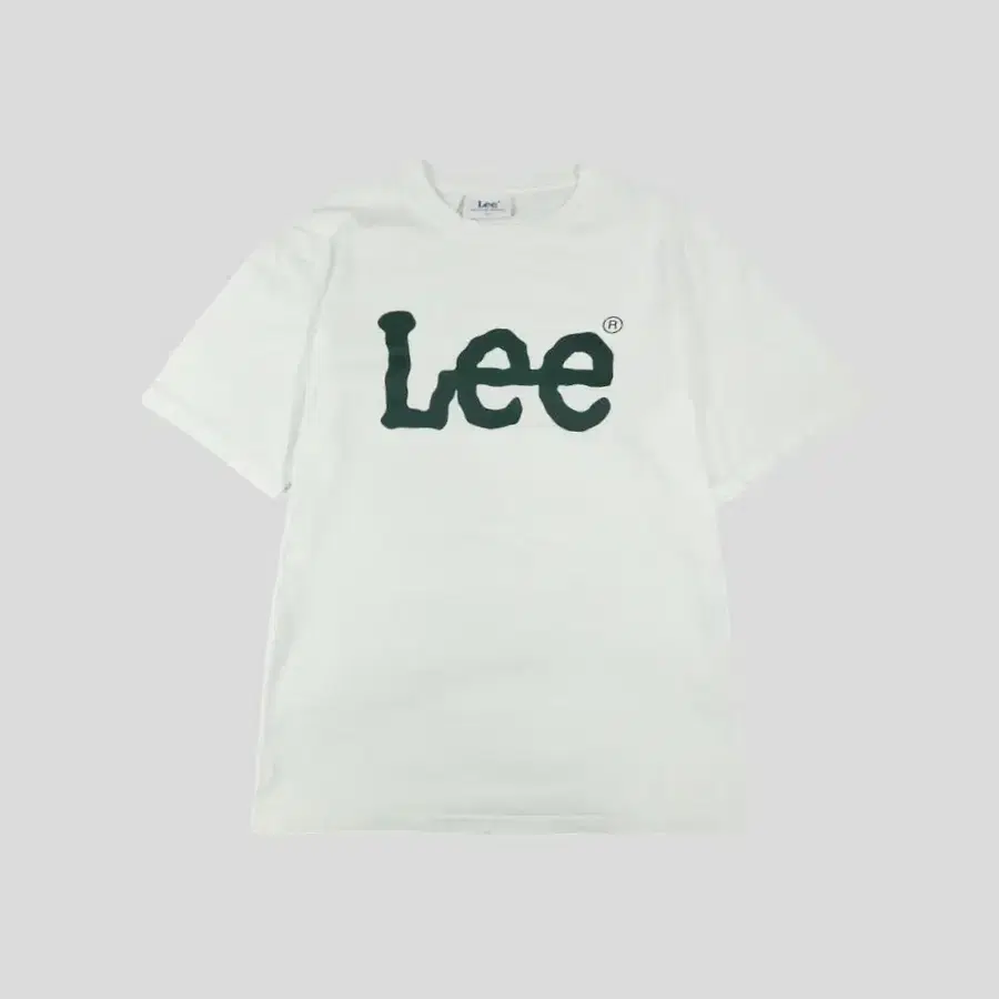 LEE 리 화이트 딥그린 배색 빅로고 코튼 반팔 티셔츠 XL