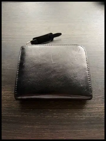 L자 지퍼 천연 가죽 코인 케이스 AVIREX