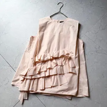 Drawer 프릴 슬리브리스 블라우스 36 핑크
