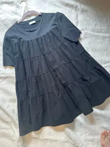 Ballsey 반팔 티어드 튜닉 블랙