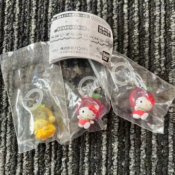 산리오 캐릭터즈 과일 표시 액세서리 2종 3개 세트