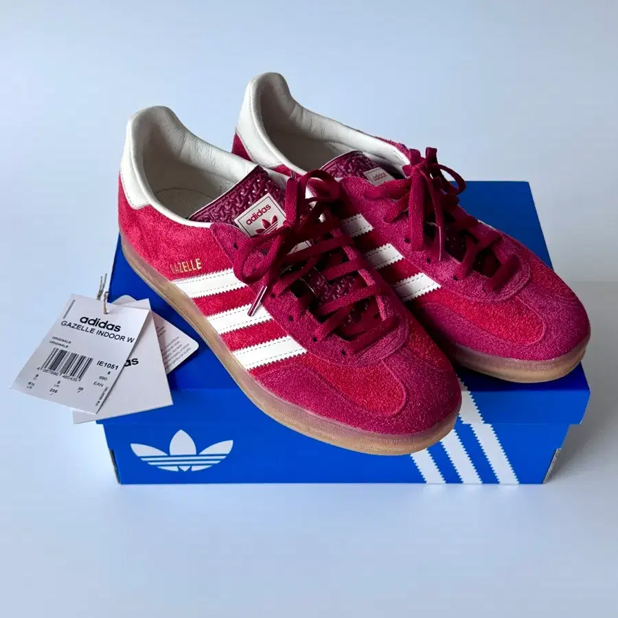 adidas 아디다스 Gazelle Indoor W 여성 스니커즈 235 IE1051  1회 착용 박스&택 포함