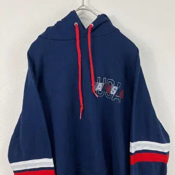USA 제조 80s tultex 빈티지 후드티 네이비 빈티지