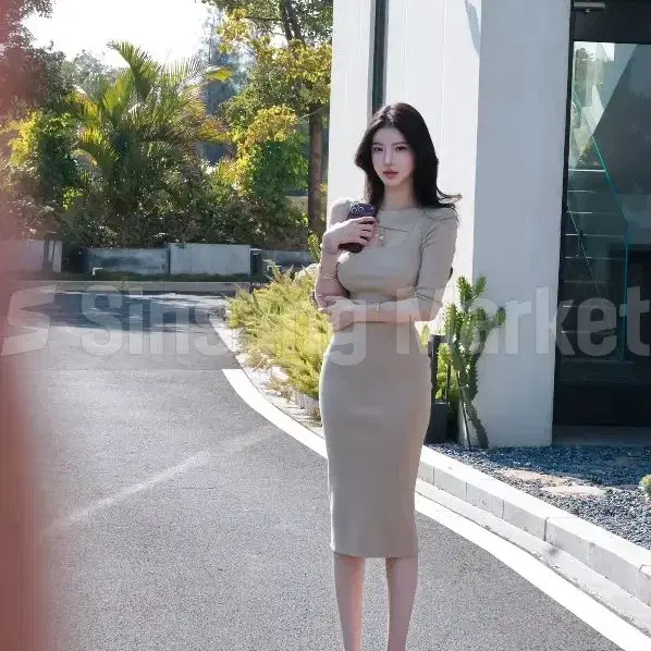 [빠른발송] 트임라운드원피스