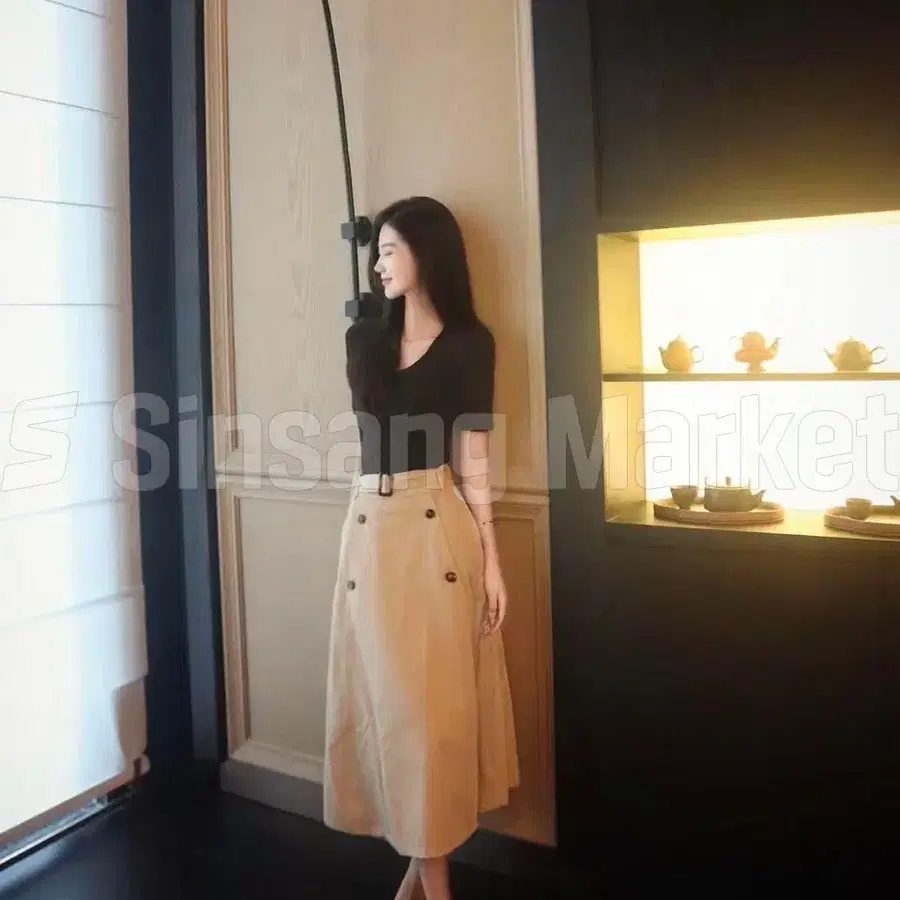 [빠른발송] 클래식더블세트 티셔츠 스커트