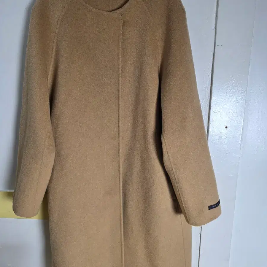 55...TAHARI 캐시미어 코트 카멜색 가슴48.길이100cm