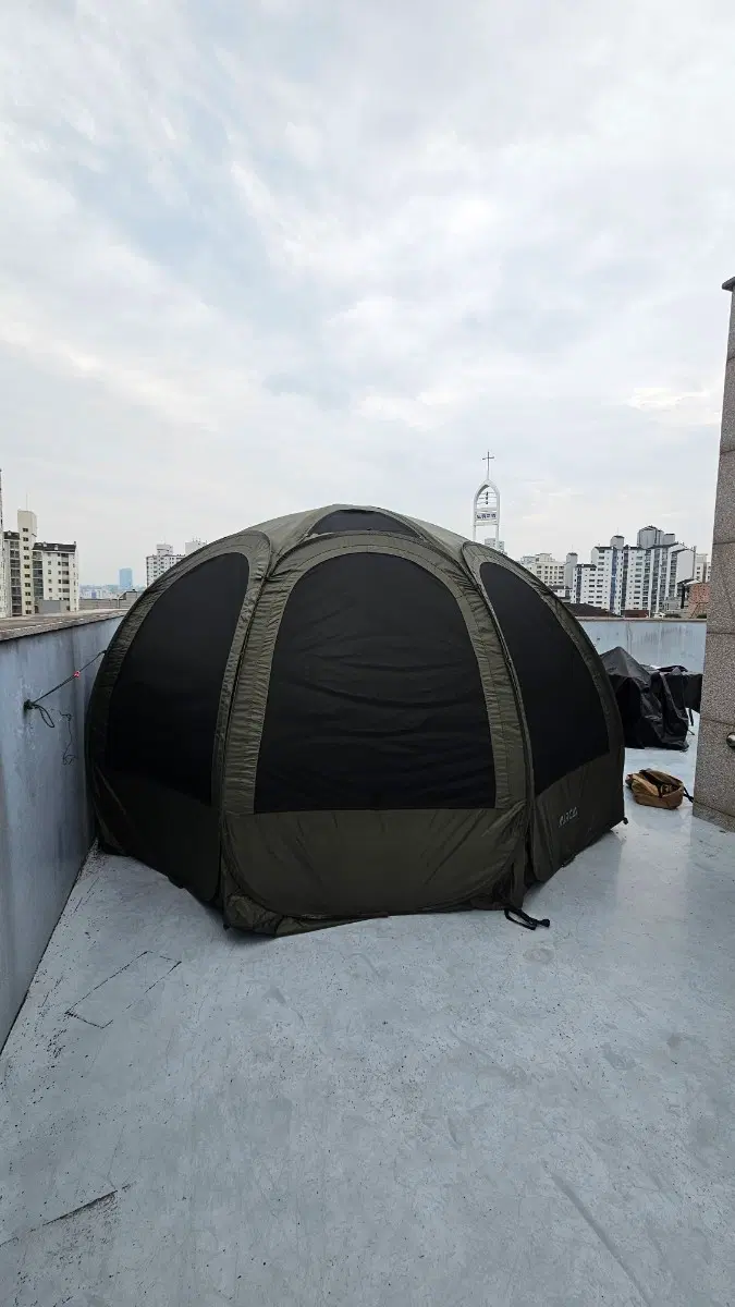 미르카 루아 원터치 쉘터 카키색 + 우레탄창 포함