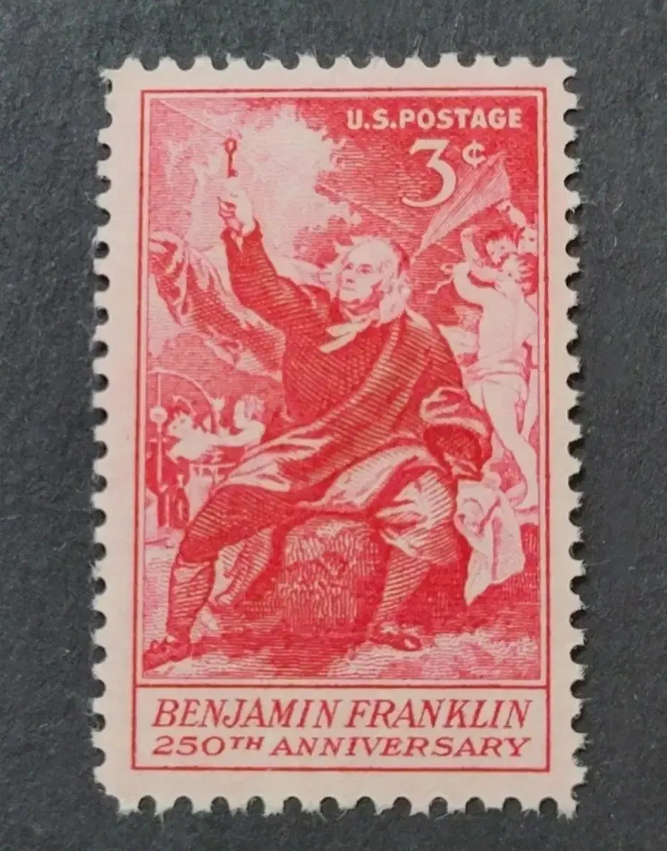 (미국우표)1956년 벤자민 플랭클린탄생250주년기념 우표Benjamin Franklin 250th Anniversary