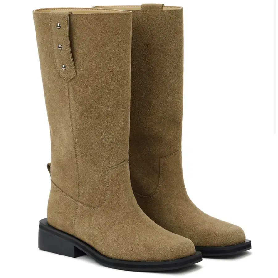 DEINET NATURAL SUEDE BIKER BOOTS IN BEIGE 250 새상품