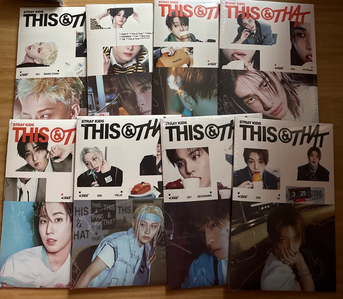 [미개봉] 스트레이키즈 THIS & THAT 디스앤드댓 &버전 앨범  전 멤버 세트 (8장)