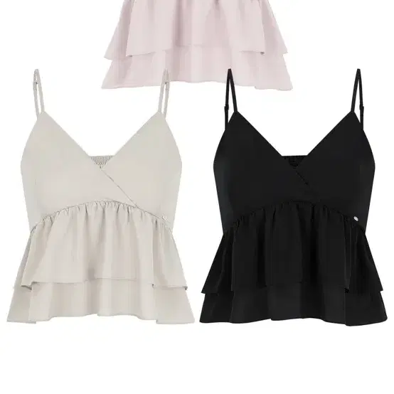 PALE JADE 프릴 탱크탑 블라우스 베이지/ 페일제이드 Frill Tank BL