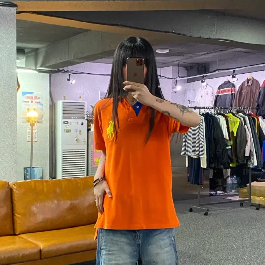 폴로랄프로렌 옐로우 빅포니 넘버3 카라 반팔 B5672